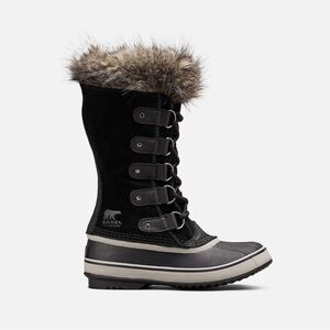 Sorrel Black Fur-Lined Winter Boots